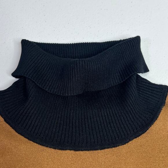 Calvin Klein Turtleneck Sweater Women's XL Colorblock - Picture 3 of 15